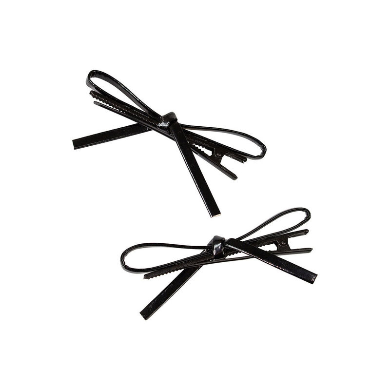 Adorn by Mae Alligator Clips Bows - Patent Black image number 1